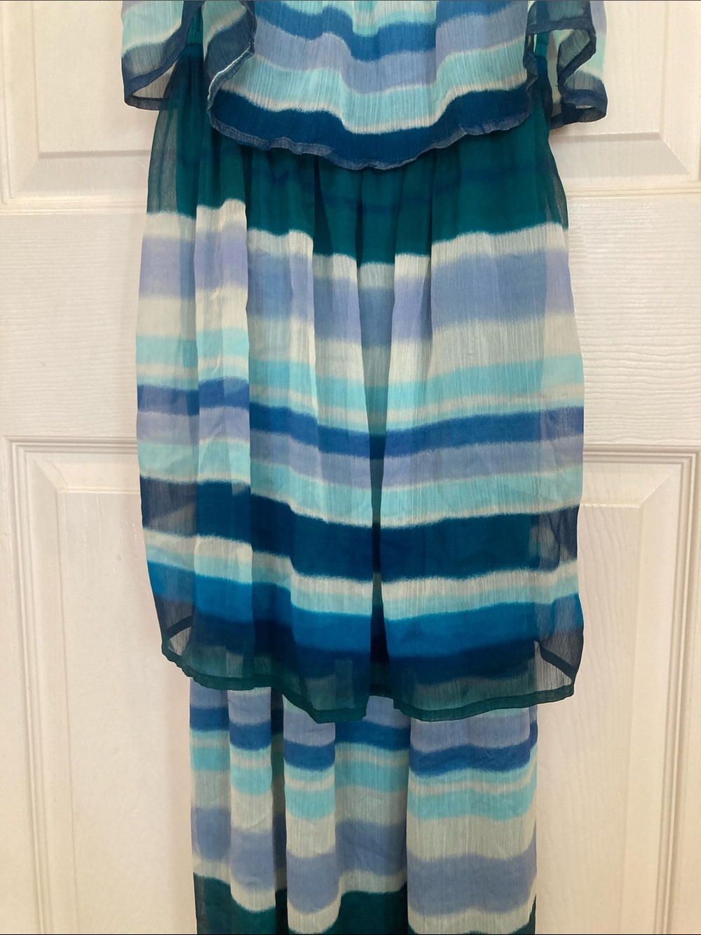 Collective Concepts Teal Layered Strap Dress Mermaidcore Women's Dress - Picture 6 of 10